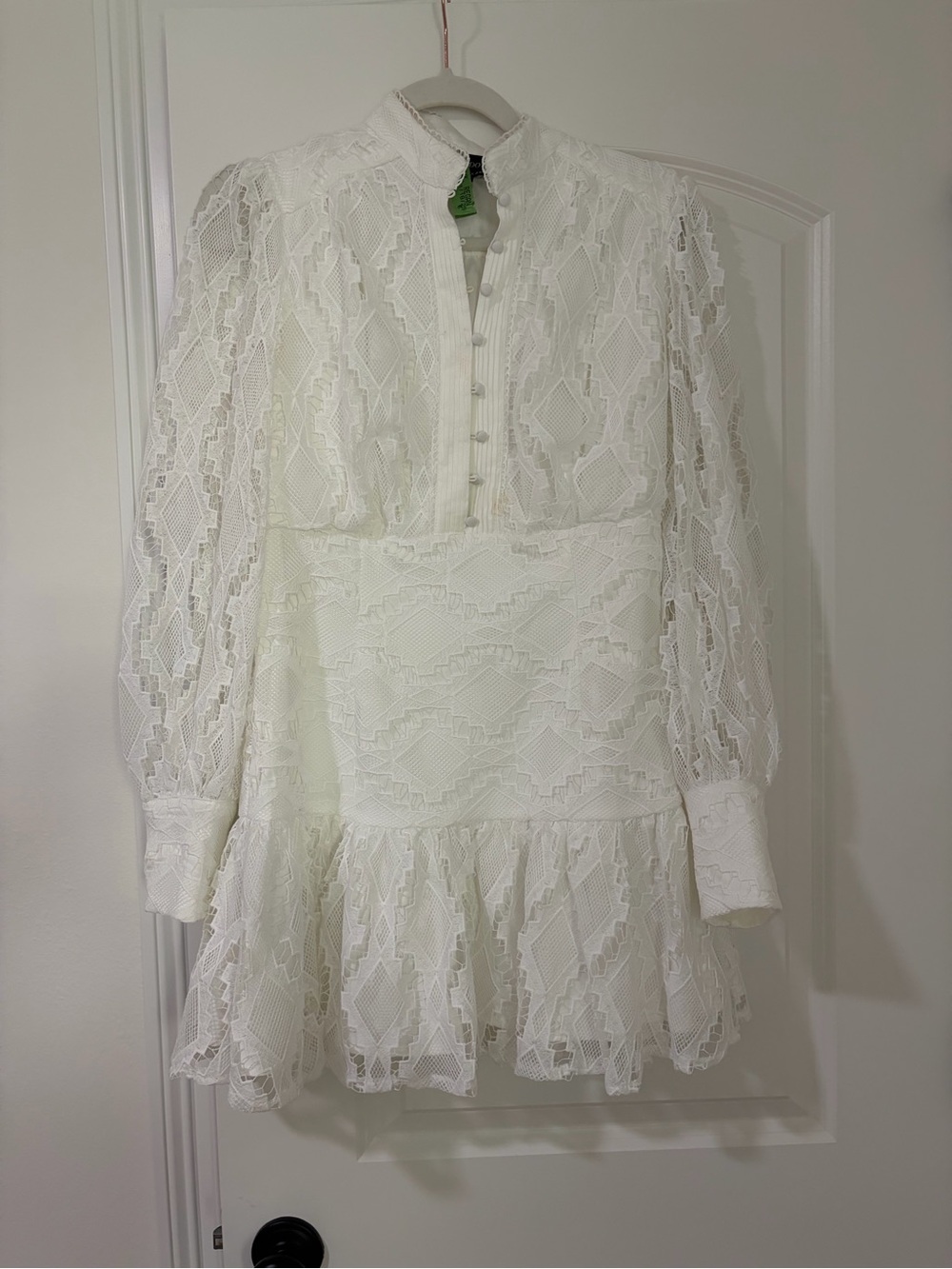 Bloomingdale's White Lace Mini Dress